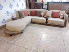 Modern L shape full cushioned sofa