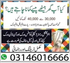 Online job at Home/Part Time/Data Entry/Typing/Assignments/Teaching