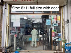 8×11 commercial glass with center entrance door