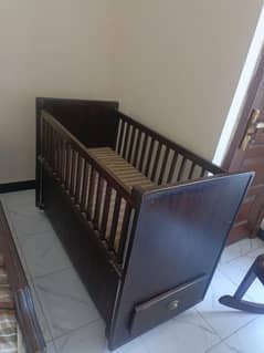 baby shesham wooden cot