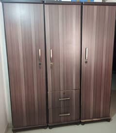 3 Door Jumbo Wooden Cupboard Almari