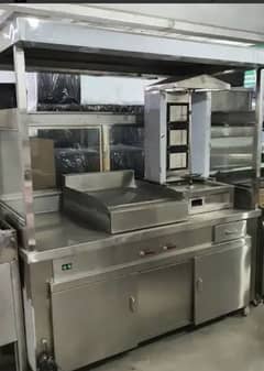 Shawarma Counter For sell Fast steel body 1 year used 70000