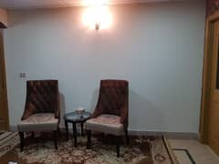 Room chair with table