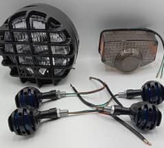 LED Headlight with Indicator Back Lights - 5pcs Set 