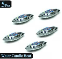 5 Pcs Set – Water Candle Boat Alloy Tin Metal Toy For Kids Boys And Gi
