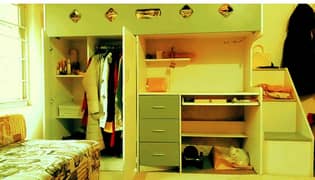 Bunk bed | Kid wooden bunker bed | Baby car bed | study table