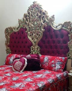 Original Chinioti  King Size bed Set Coffee Chairs Table Almari L