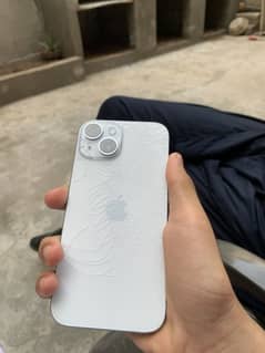 Iphone 15 back broken 128gb waterpack with box n cable