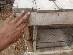 Classic Wooden cage for hens 4x2, good enough for 10-12 adult hens