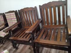 old wood 4 chairs . haji Pura sialkot