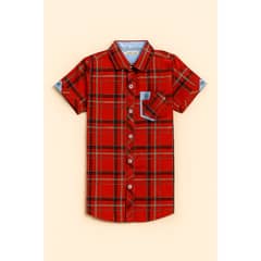 Red H/S Check shirt