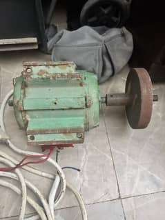 Electric motor with grinder