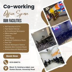 Furnished Private Office and Co-working Space in Gulshan-e-Iqbal