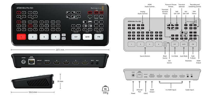 ATEM Mini – Live Game Streamer with 4 HDMI Capture Inputs 7