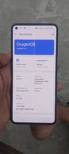 OnePlus 9 12/256 Dual Sim Pink line and back Crack