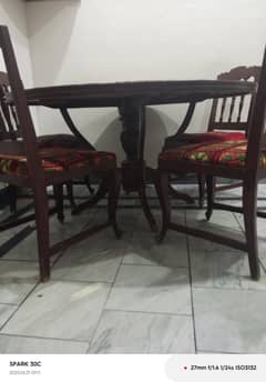 Dining table and chairs available for sale