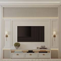 media wall design molding design services available and All interiors