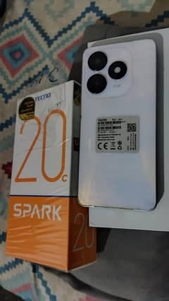 Techno spark 20c  With complete box original charger .