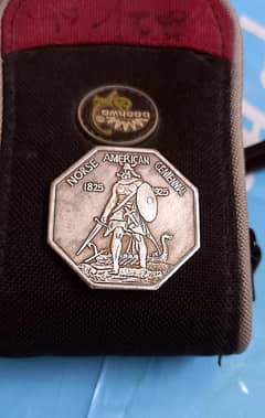 OLD & ANTIQUE NORSE AMERICA 1825-1925 OCTAGONAL RARE COIN SILVER COIN