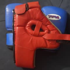 Boxing gloves and head guard for sale