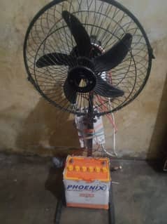 Stand fan With New Battery 50 ampere with charger