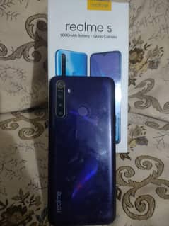 Realme 5 with box charger