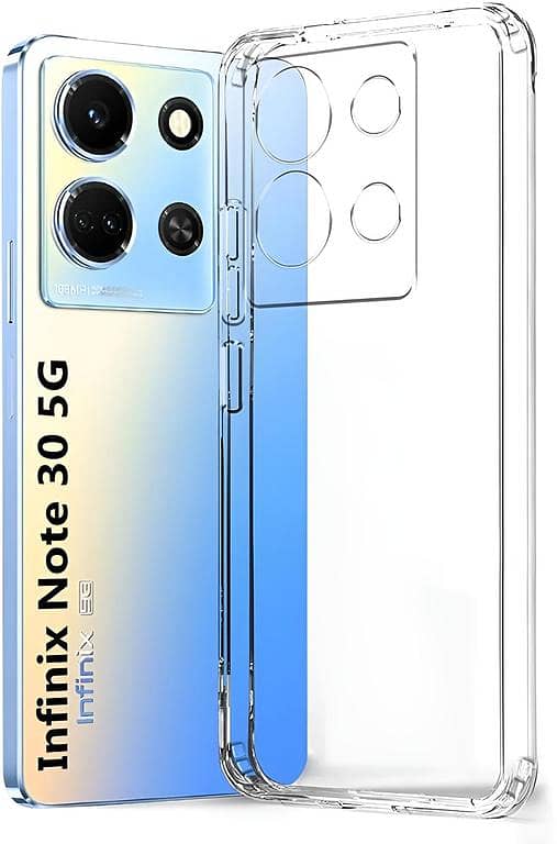 Infinix Note 30 Soft Transparent Back Cover with Dust Plug for Ultimate Protection