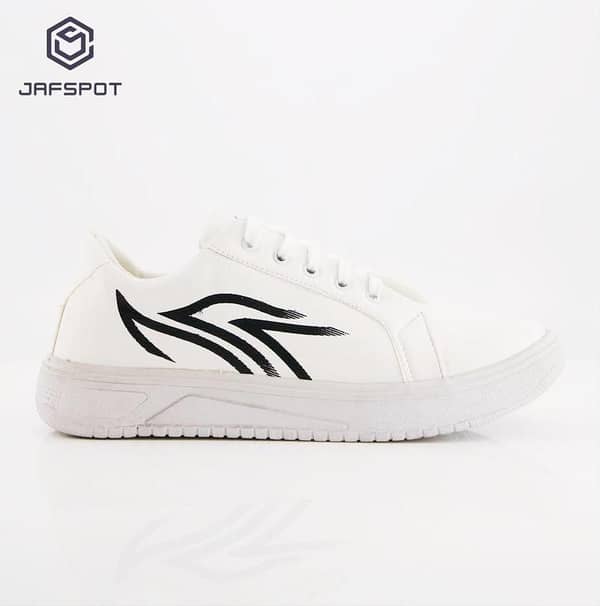 Jaf Spot Men's Classic Lace-up Solid Sneakers - Casual Low Top Flats for Light Leisure Walks