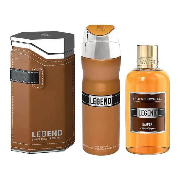 Emper Legend Men's Perfume, Body Spray, and Shower Gel Gift Set