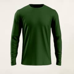 Men's Cotton Jersey Full Sleeves Shirt - 1 Pc in Classic Black