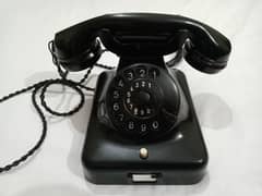 Antique classic vintage rotary telephone set