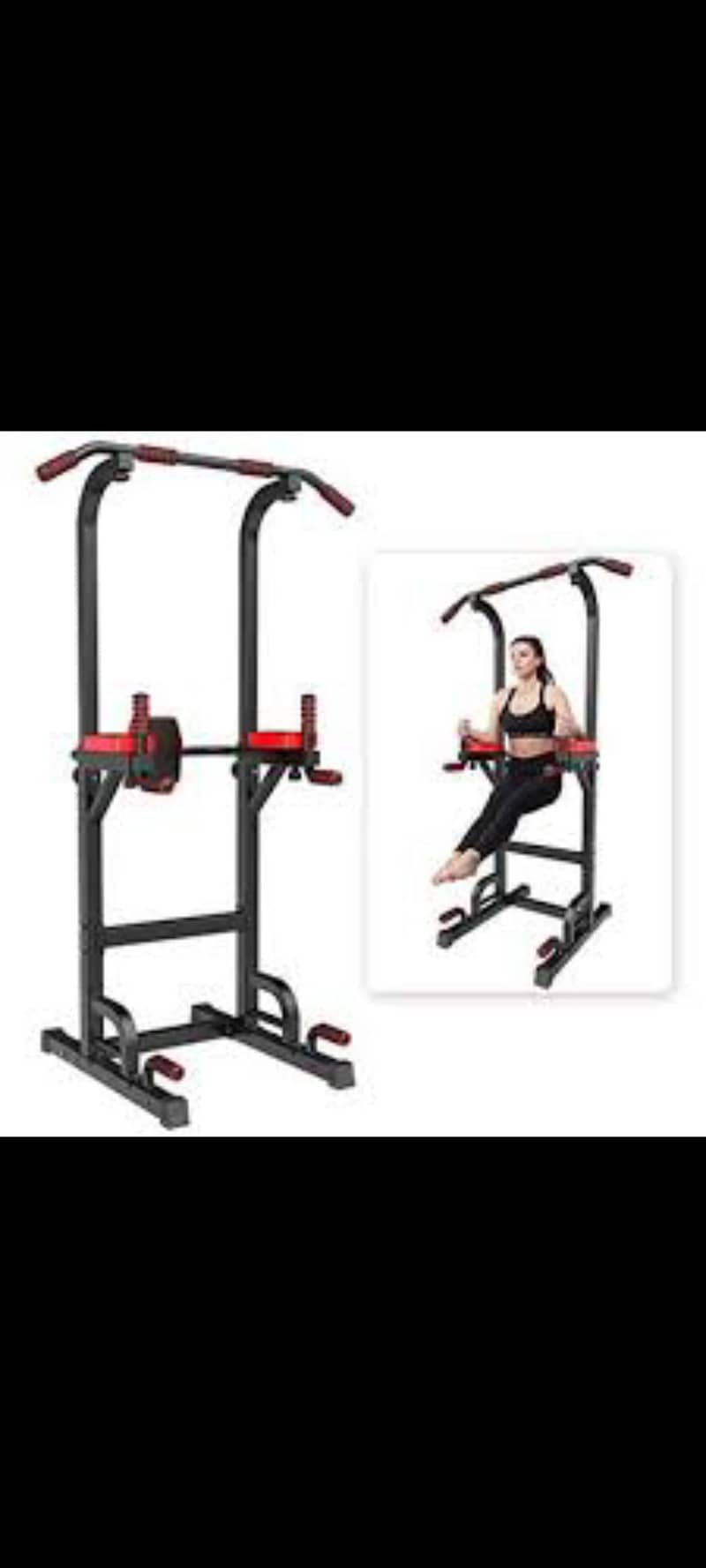 Multi pull up bar dips parallel twister pullup dumbbell rack stand gym 2