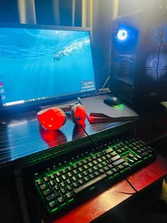 gaming PC all set up