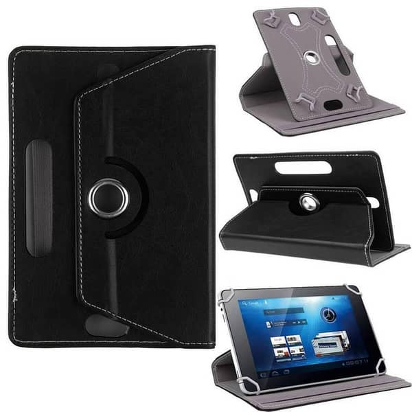 Universal 8-Inch Tablet Flip Case with 360 Rotating Stand