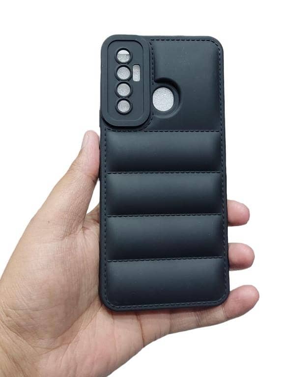 Tecno Camon 17 Soft Puffer Camera Protection Back Cover Case