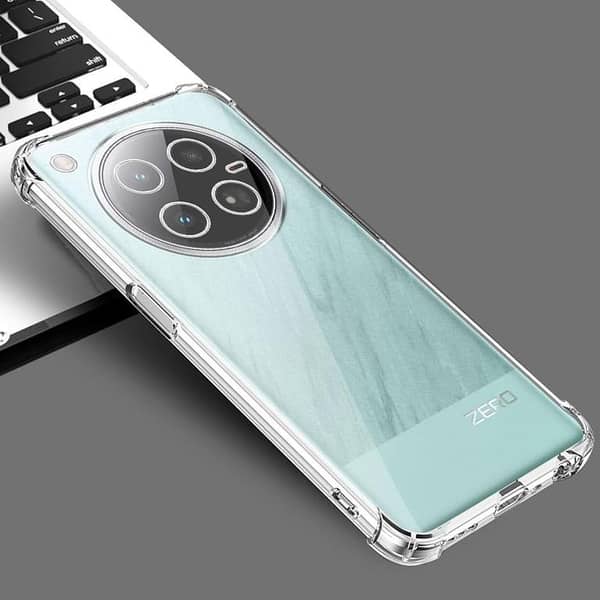 Infinix Zero 40 TPU Back Cover with Soft Dust Plug and Camera Protection - Shockproof Case