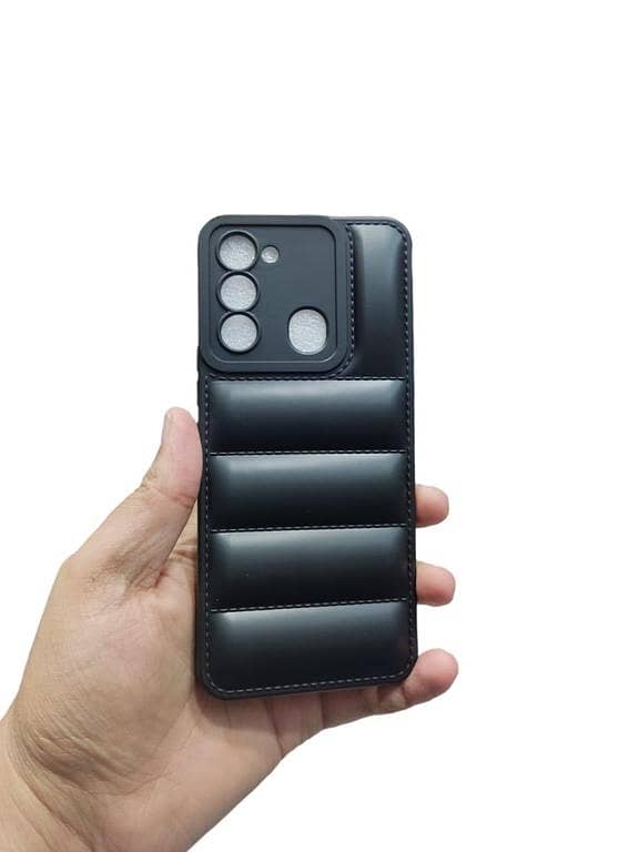 Tecno Spark 8C Soft Puffer Case - Printed Down Jacket for Camera Protection