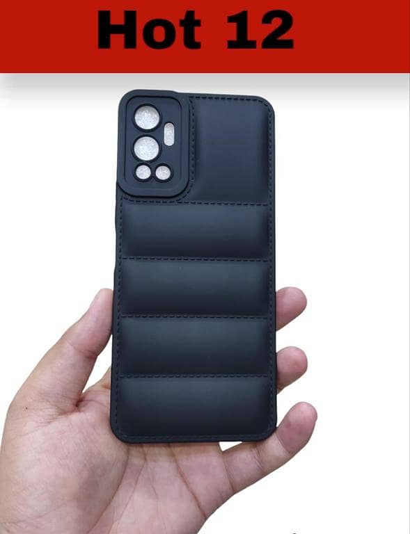 Infinix Hot 12 Double Color Premium Leather Case with Soft Fabric Design