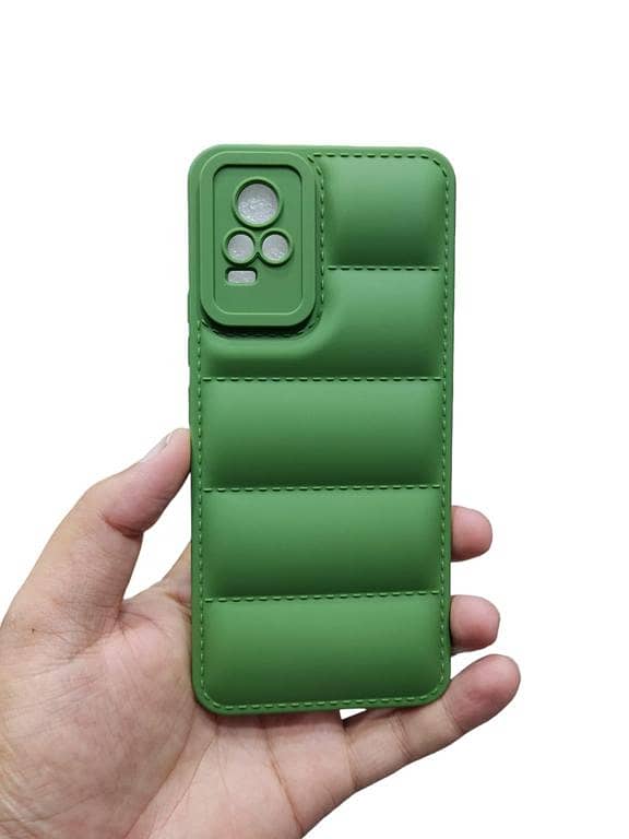 TPU Design Case for Vivo V20/V21E - Soft Matt Color Button Camera Protection and Shockproof Back Cover