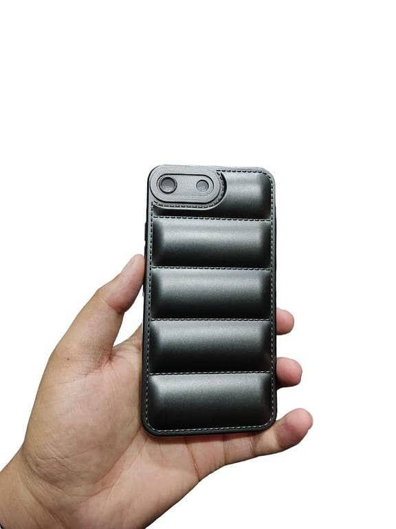 Itel A25 Silicone Soft Puffer Down Jacket Case with Camera Protection