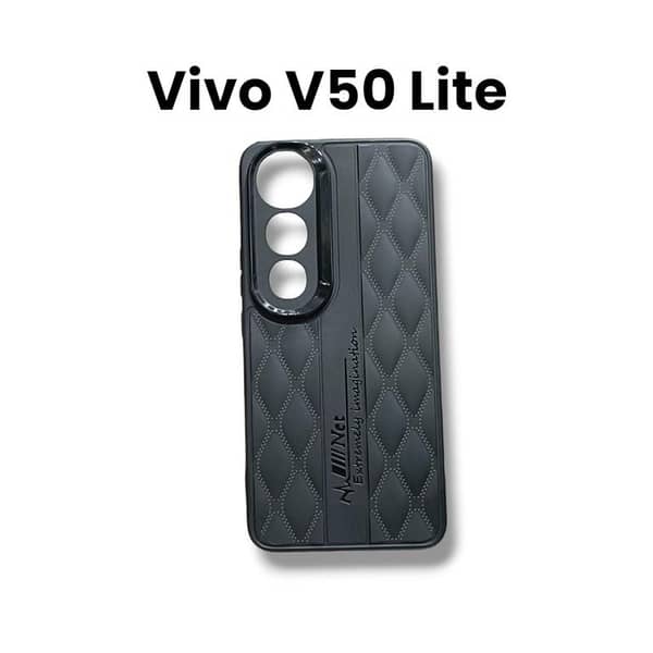 Soft Matte Silicone Leather Texture Case for Vivo V50 Lite 4G / 5G with Camera Protection