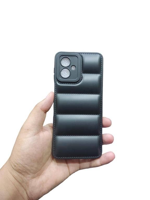 Motorola Moto G54 5G Soft Puffer Down Jacket Phone Case with Camera Protection