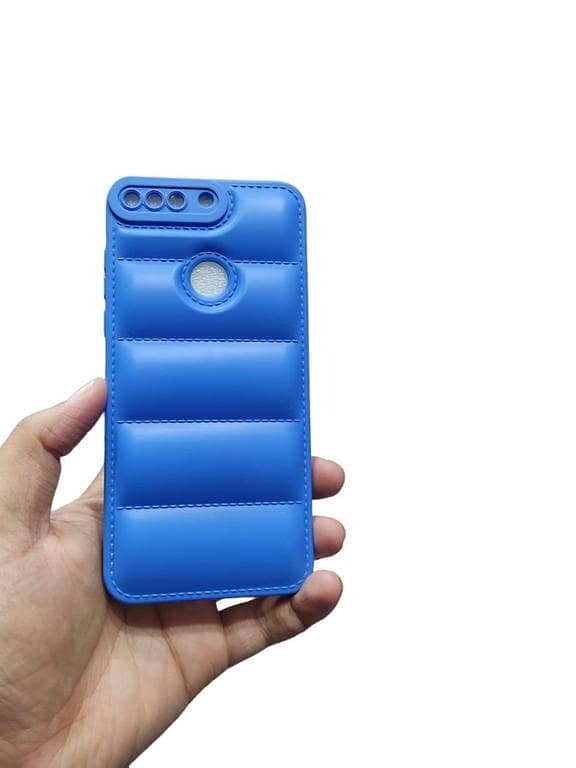 Soft Puffer Down Jacket Back Cover for Huawei Y7 Prime 2018 with Camera Protection