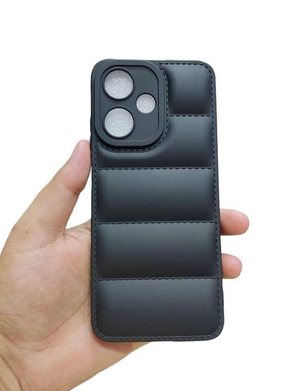 Infinix Hot 30 Play Soft Puffer Down-Jacket Matte Phone Case Cover