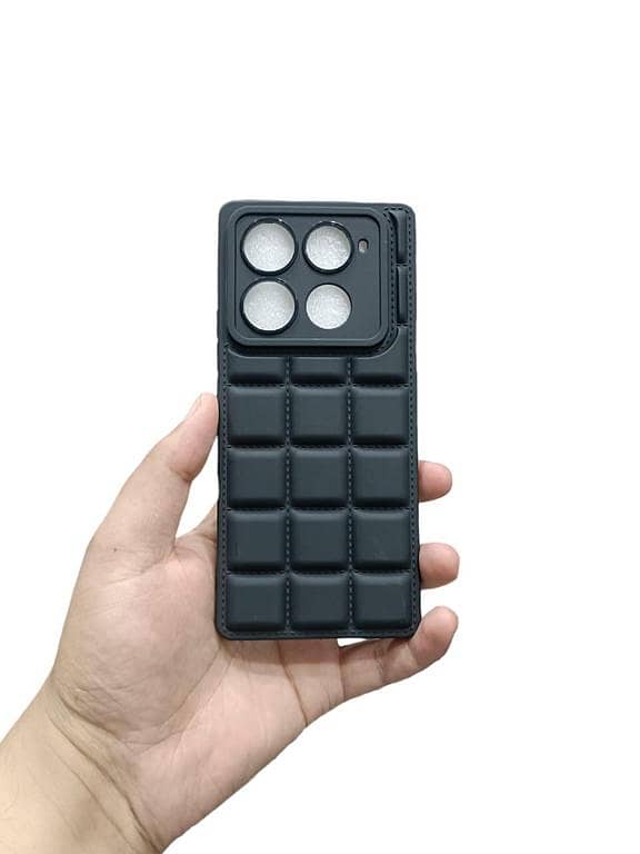 Infinix Note 40 4G Soft Puffer Down Jacket Phone Case with Chocolate Design