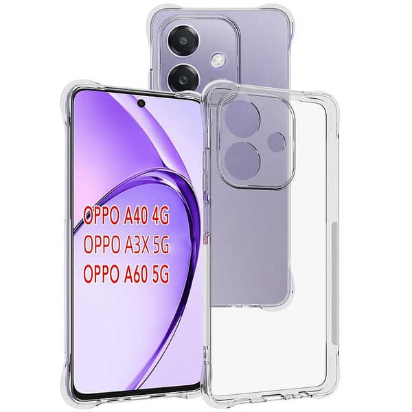 Transparent TPU Shockproof Phone Case with Airbag Protection for OPPO A3X
