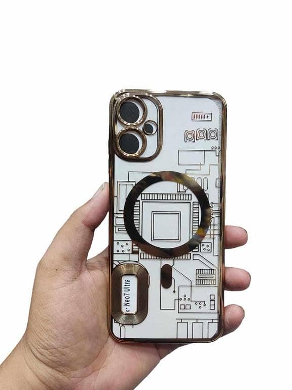 Sparx Neo 7 Ultra Soft Clear Plating Case with Camera Lens Protection and Circuit Diagram