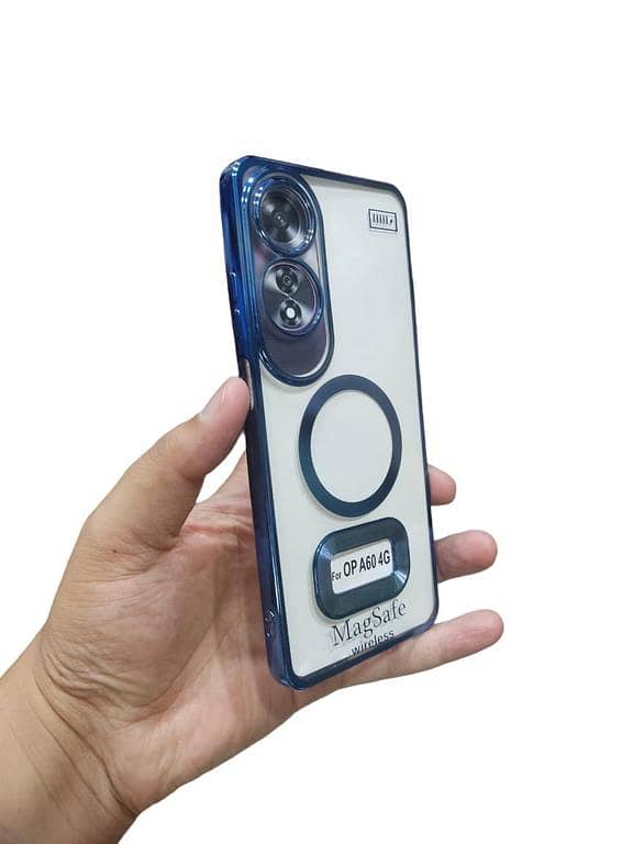 Soft Transparent TPU Back Cover for OPPO A60 4G with Electroplated Camera Protection