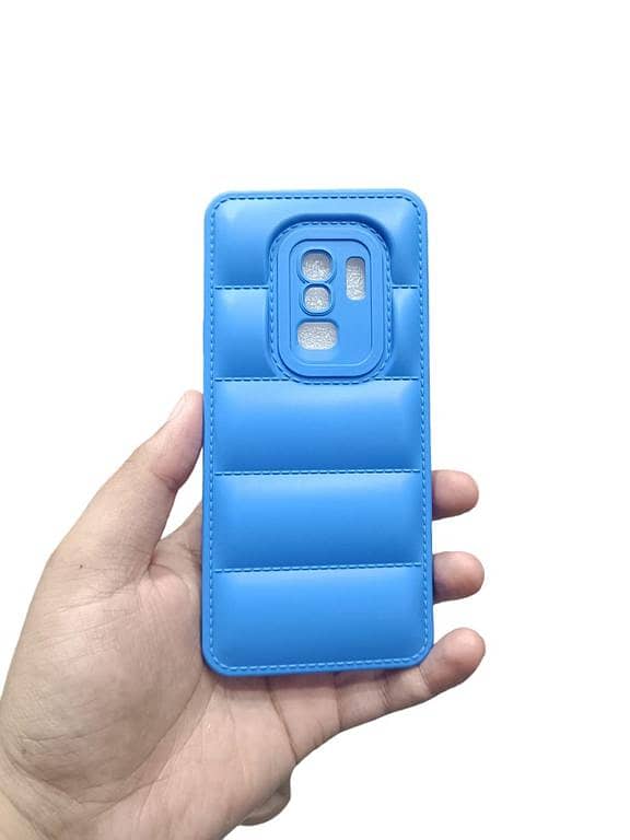 Samsung Galaxy S9 Plus Soft Puffer Down Jacket Phone Case with Camera Protection