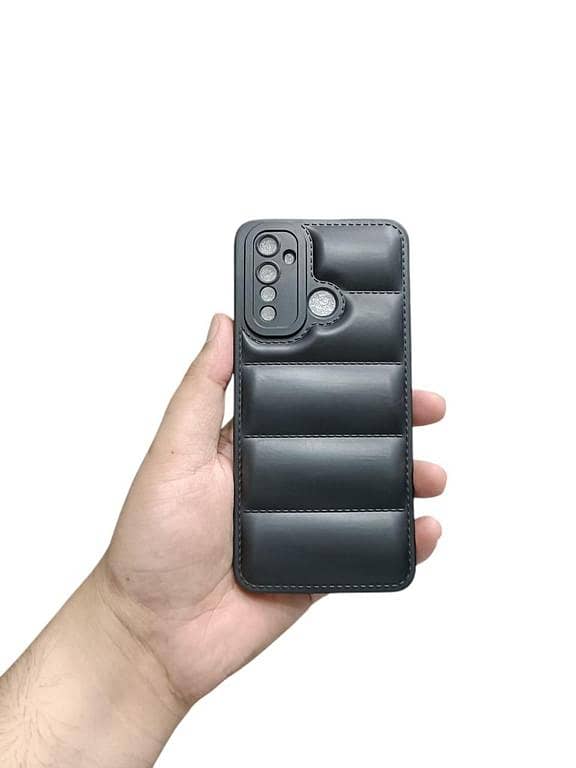 Soft Matte Puffer Jacket Phone Case Designed for Realme 5 Pro with Camera Protection